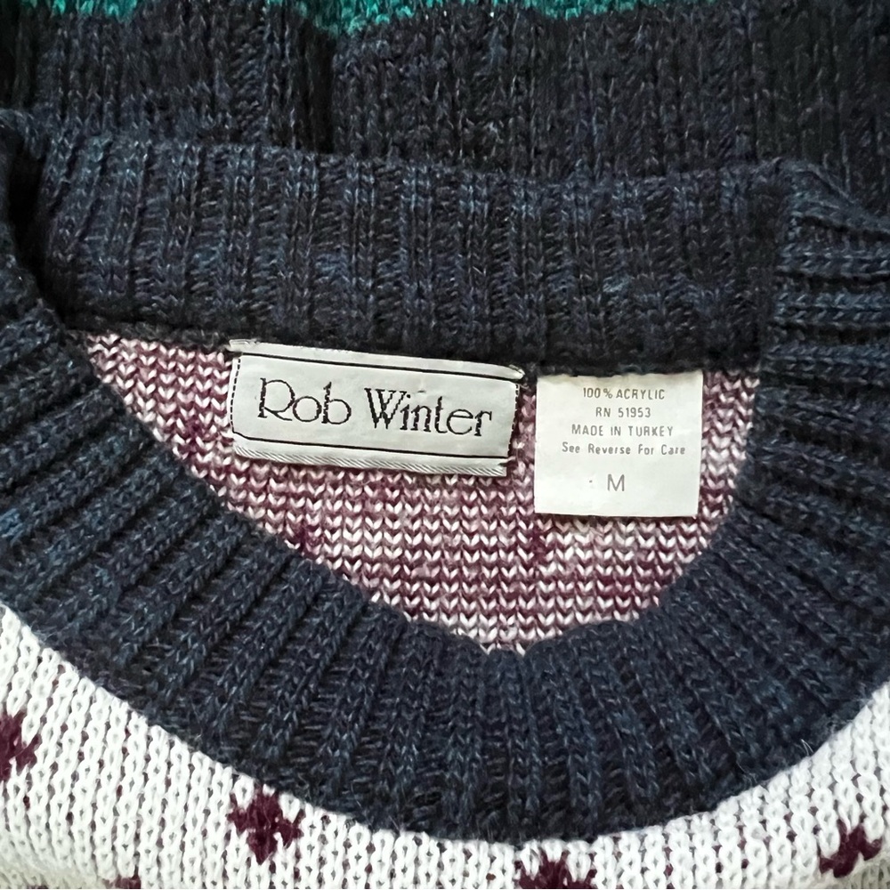 Vintage Rob Winter Reindeer Sweater Medium - Picture 6 of 11